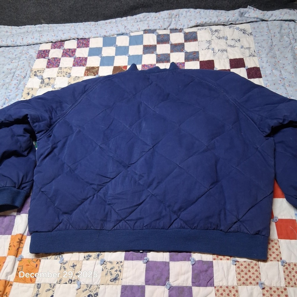 Vintage Dutch Harbor Gear DHG Down Quilted Puffer Jacket Size XL Blue - Picture 7 of 10